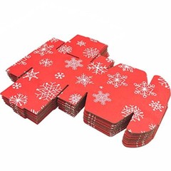 Green Recyclable Cardboard Small Gift Mailer Boxes 4 x 4 x 2 Inch Red and White