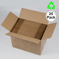 25 PCS Brown Corrugated Cardboard Shipping Boxes Mailing Packing 6x6x2 Inch