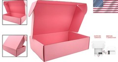 Recyclable Pink Mailer Boxes | 12x9x4 in. – Perfect for Gifts & Shipping