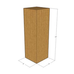5 8x8x24 Kraft Brown Corrugated Shipping Boxes 32 ECT Single-Wall New