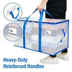 Moving Bags Heavy Duty with Smooth Dual Zippers,Heavy Duty Storage Totes with…