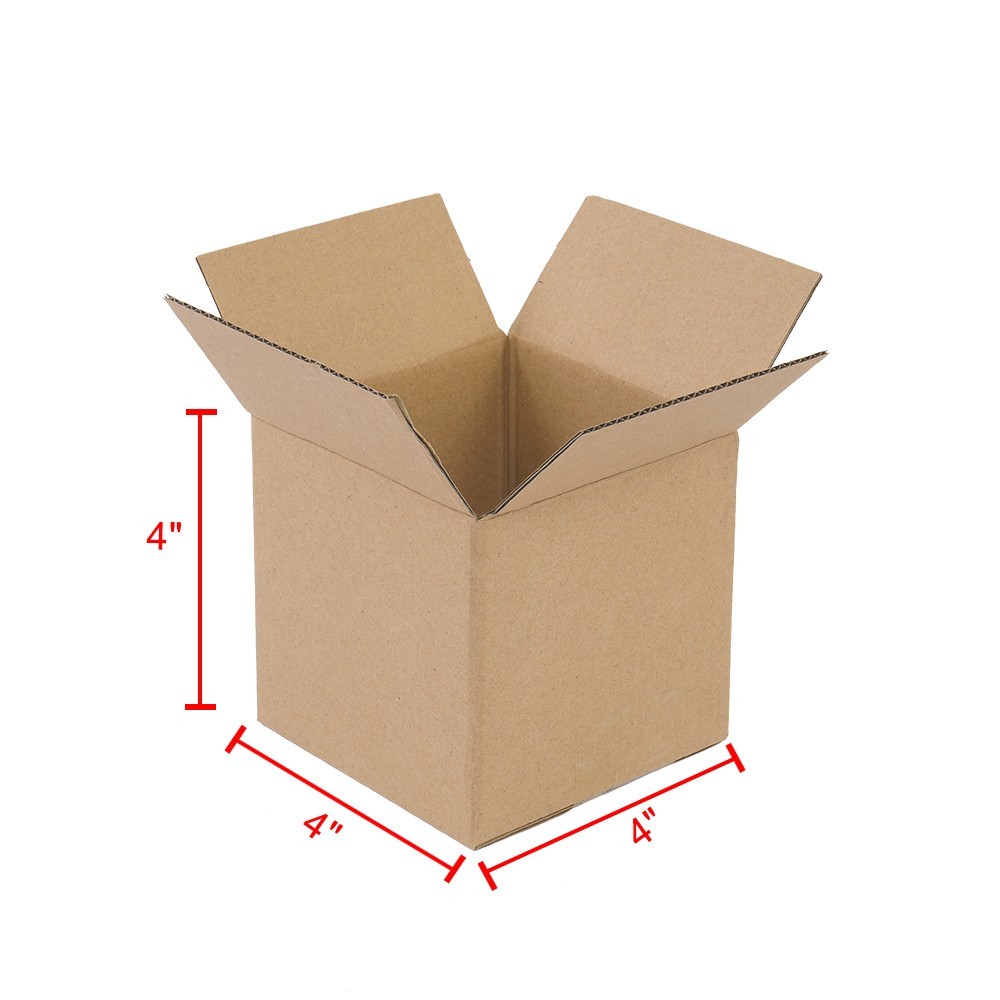100x Corrugated Cardboard Packaging Box 4x4x4″ Moving Shipping Lightweight Items