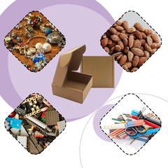 5X5X2 Inches Shipping Boxes Set of 25, Brown Corrugated Mailing Cardboard Box Li