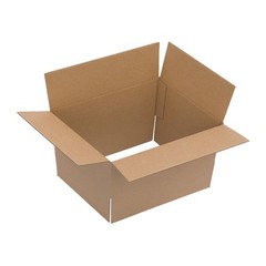 100PACK Corrugated Paper Boxes 8x6x4″ Moisture Proof Sturdy & Lightweight Yellow