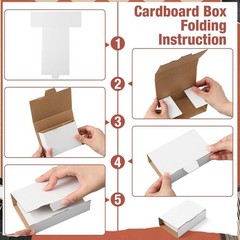 50 Pcs Cassette Mailers Cardboard Cassette Boxes with Sealing Bubble Protecti…