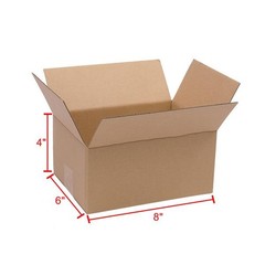 100PACK Corrugated Paper Boxes 8x6x4″ Moisture Proof Sturdy & Lightweight Yellow