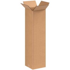 25x 8x8x30 Tall Corrugated Shipping Boxes, Brown Kraft