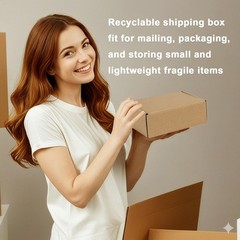 Versatile Pack of 20 6x4x2 Corrugated Shipping Boxes – Recyclable & Stylish