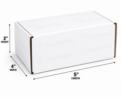 100 – 5x4x2 White Corrugated Shipping Mailer Packing Box Boxes