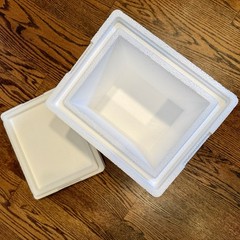 EFP Brand White Insulated EPS Styrofoam Cooler Box and Lid – 11x9x12 Exterior