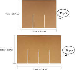 12 Sets Glass Dividers Kits for Moving Boxes Fits in 18 x 14 x 12 Inch Box，Glass