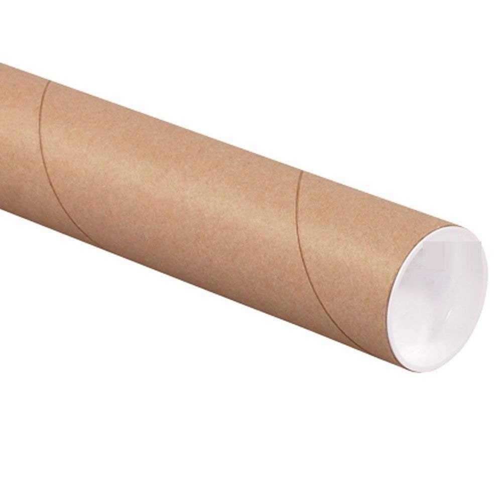ProLine 4 x 24″, .080″ thick Kraft Heavy-Duty Mailing Shipping tubes with End…