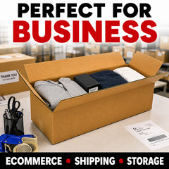24x10x6 Corrugated Shipping Boxes 32 ECT Kraft Mailing Boxes 100-300 Pack