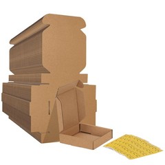 Brown 4x4x1 In Corrugated Cardboard Literature Mailer Shipping Boxes 100 Pk