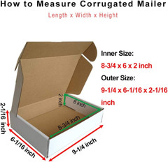 CH-BOX 50 Pack of 7x6x2”(Inner Size) Corrugated Mailers,Cardboard Shipping Boxe