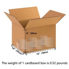 12x10x8 incorrugated cardboard packaging shipping mailing moving carton 6/15 pcs