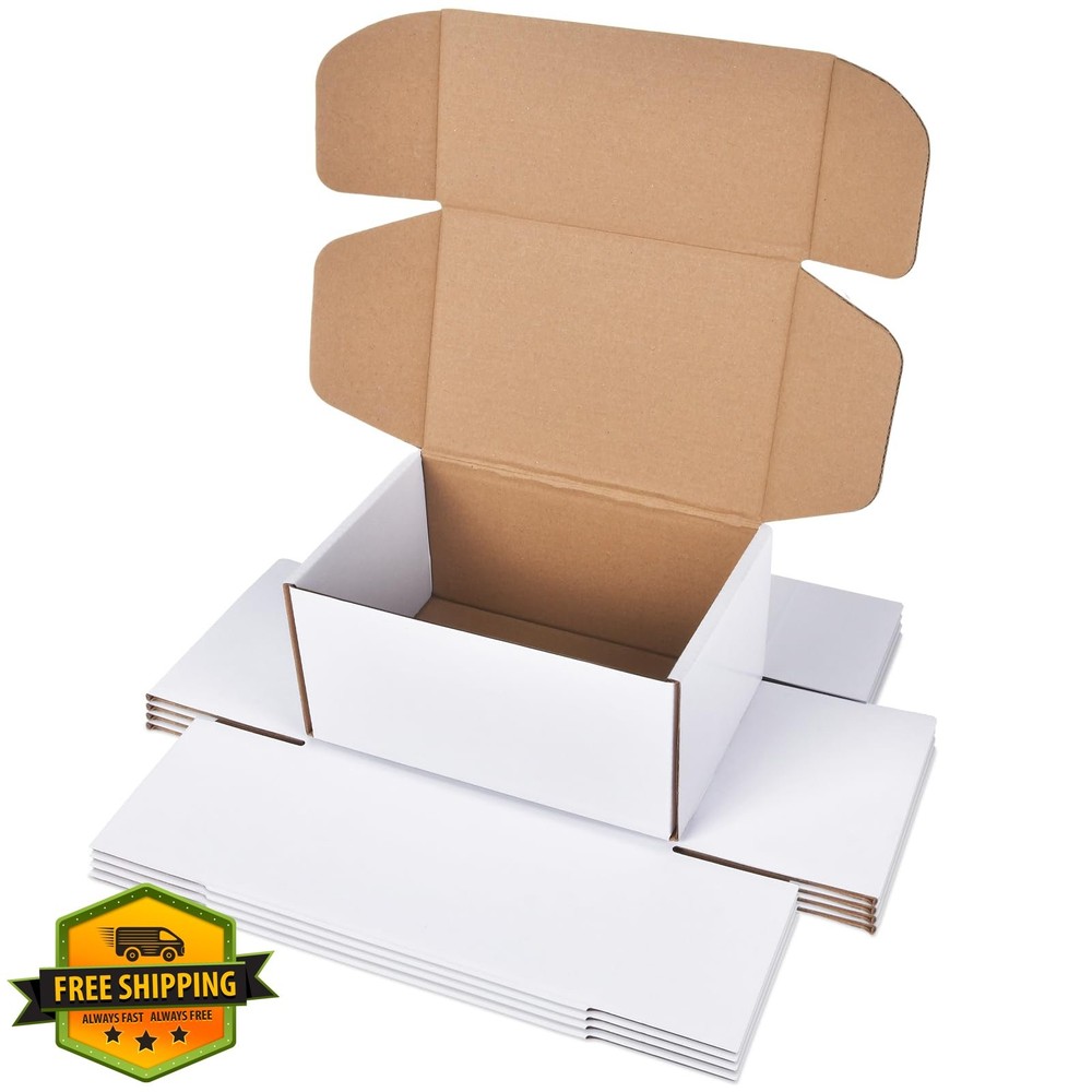 RPBHY Small Shipping Boxes 6x4x3 5 Pack White