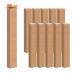 10 Pcs 4x4x40 Inch Tall Corrugated Shipping Boxes – Moving, Packaging, Mailing,